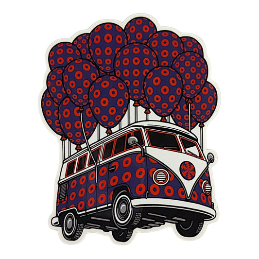 Slinger x Pyroscopic (The Parking Lot Collective) Phlying Bus Vinyl sticker 3 x 4 in
