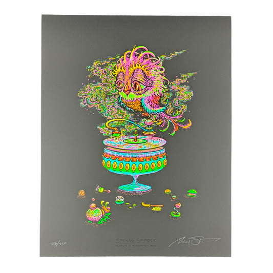 Marq Spusta
Spinning Soundly (Black Rubber), 2025
Screen print
11 x 14 in
Edition of 250

Hand signed + numbered by the artist