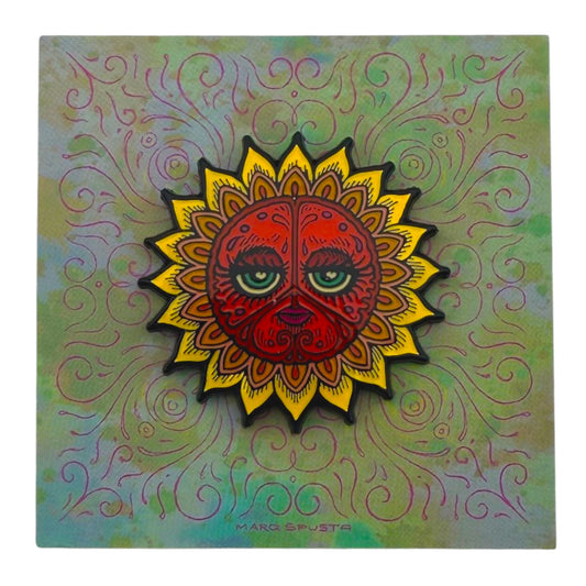 Marq Spusta
Peace Bloom
Enamel pin
Approx. 1.5 in diameter
Edition of 300

Embossed with artist's logo on verso