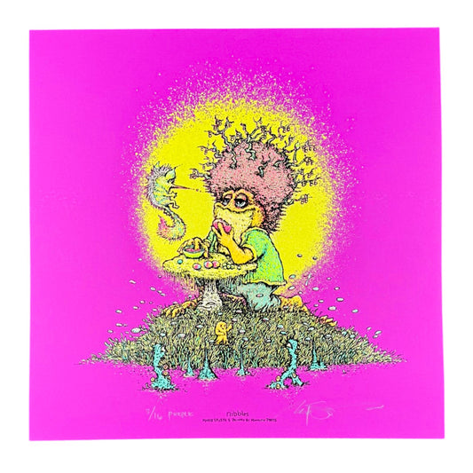 Marq Spusta
Nibbles (Purple), 2016
Screen print
12 x 12 in
Edition of 16

Hand signed + numbered by the artist