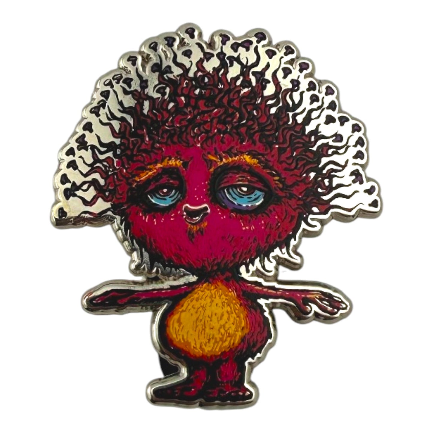 Marq Spusta
Twizby
Enamel pin
Approx. 1.5 x 1.75 in

Embossed with artist's and band's logo on verso
