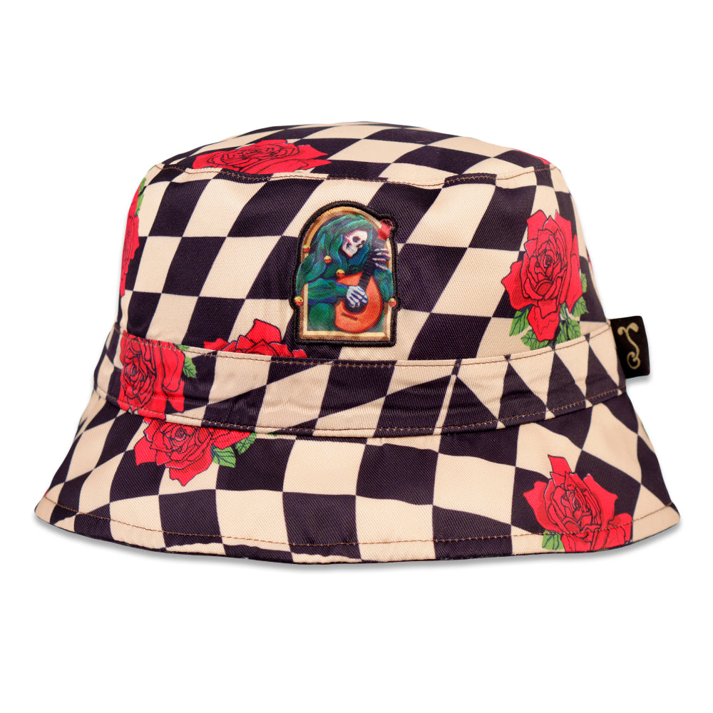 Stanley Mouse Mandolin Jester Never Summer Reversible Bucket Hat
- Fully Reversible
- Screen Printing
- Sublimation Printing
- Woven Badge
- Stash Pocket
- Limited Edition of 200