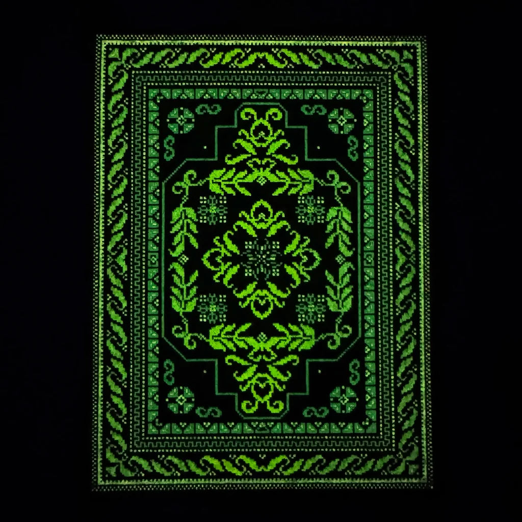 Sunbeam Bitrug, 2026 UV & Glow Screen Print on Moodmat 8.25 x 11 in Edition of 111 *Due to wet fade blending, gradient colors may vary.