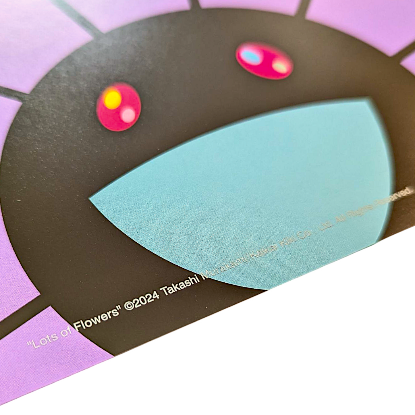 Takashi Murakami 
Lots of Flowers, 2025 
Offset lithograph + high gloss varnishing 
23.62 x 23.62 in
Edition of 300 

Hand signed + numbered by the artist 