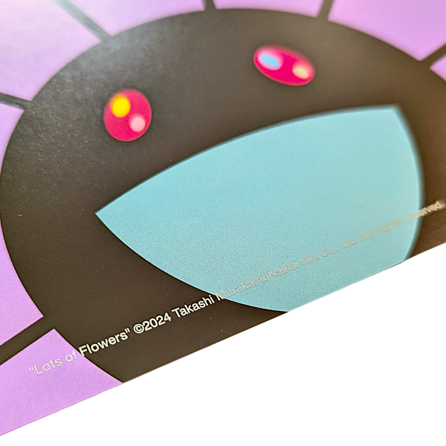 Takashi Murakami 
Lots of Flowers, 2025 
Offset lithograph + high gloss varnishing 
23.62 x 23.62 in
Edition of 300 

Hand signed + numbered by the artist 