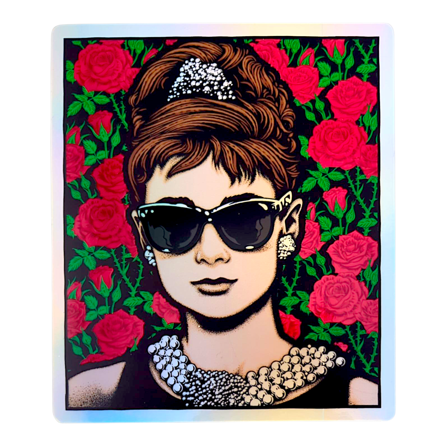 Todd Slater Quelle Night (Audrey Hepburn) Holographic Sticker
