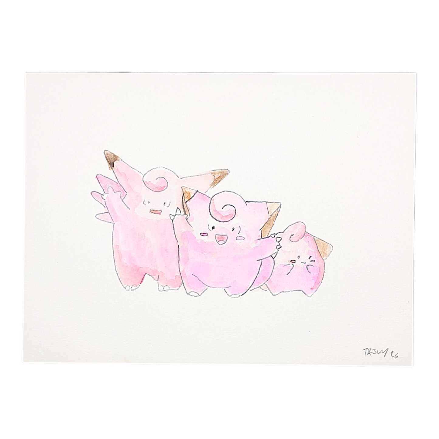 Trevy Metal Big to Little, 2026 Watercolor on paper 9 x 12 in Hand signed + dated by the artist