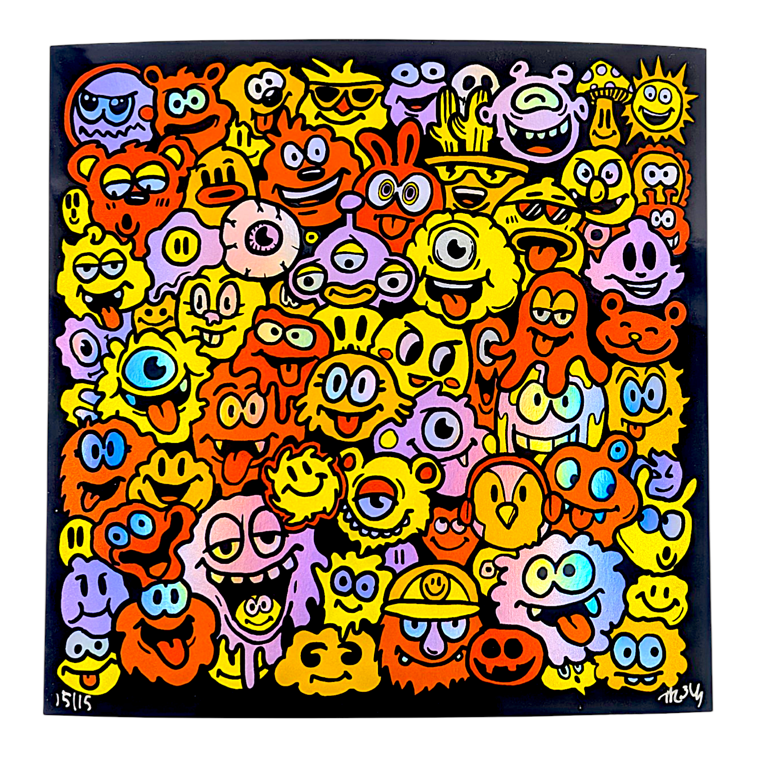 Trevy Metal "Colorful Chaos" (Rainbow Foil) Print