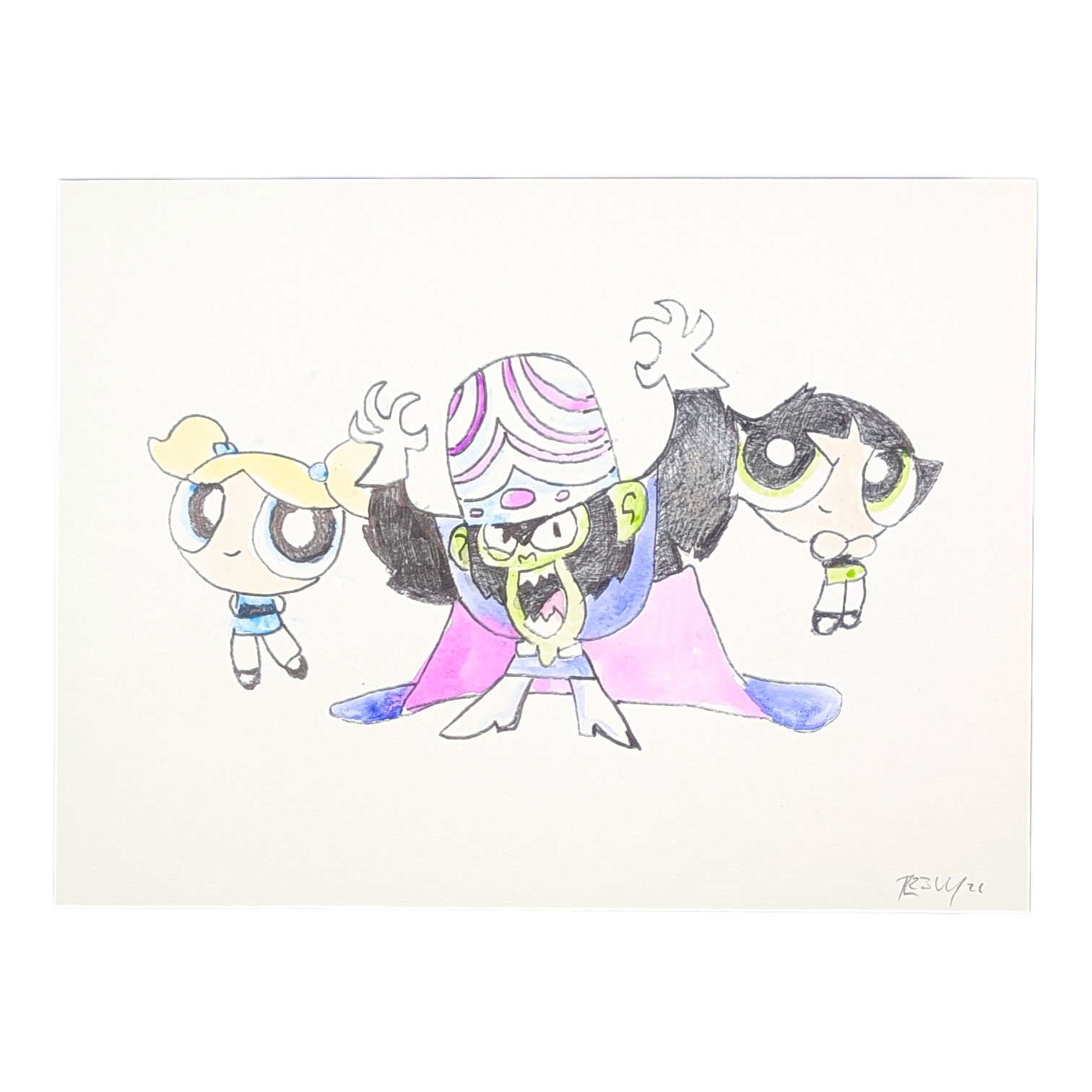 Trevy Metal Got the Mojo, 2026 Watercolor on paper 9 x 12 in Hand signed + dated by the artist