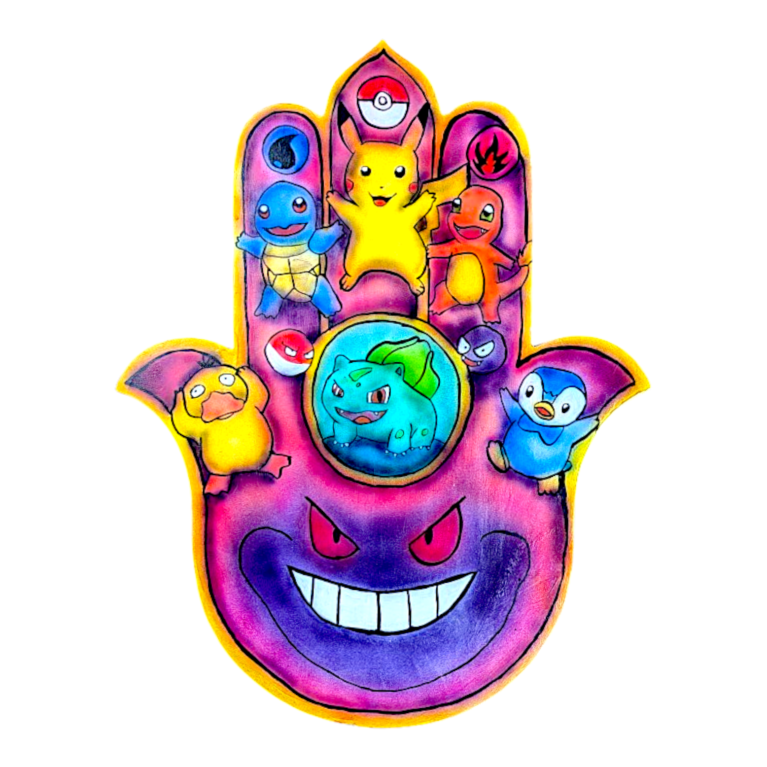 Trevy Metal 
Keep Evolving, 2026 
Acrylic paint + airbrush on woodcut 
18 x 23.25 in 

Hand signed + dated by the artist on verso 