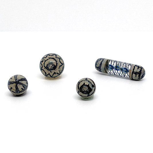 Trevy Metal x Stormin Norman 
Slurper Set, 2026 
Borosilicate glass accessory set 
Dimensions vary 