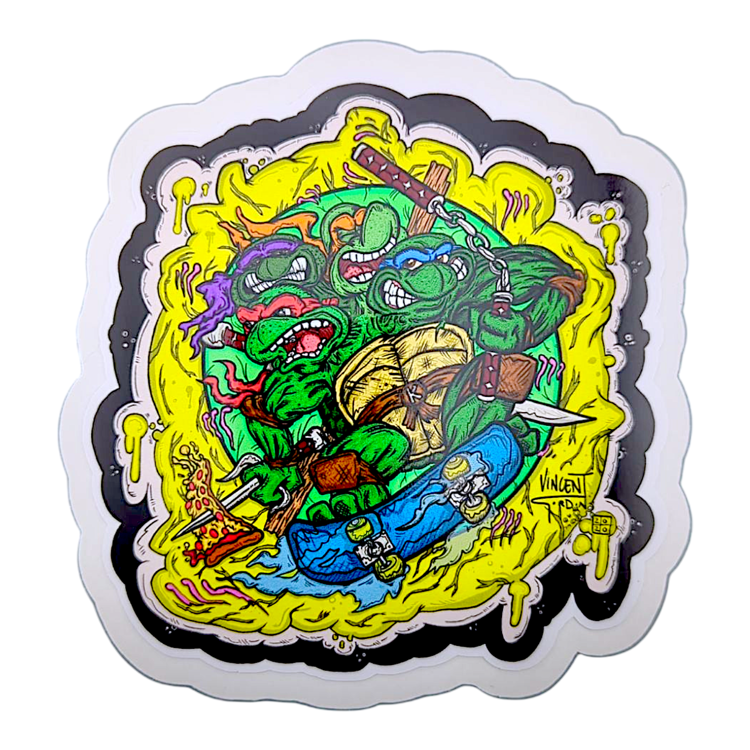 Vincent Gordon TMNT Sticker

4 x 4.25” die cut vinyl sticker