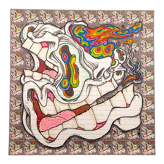 Vincent Gordon x Aaron Brooks 
I See, 2026 
Archival pigment print on perforated paper 
7.5 x 7.5 in 
Edition of 100 

Hand signed + numbered by the artist 