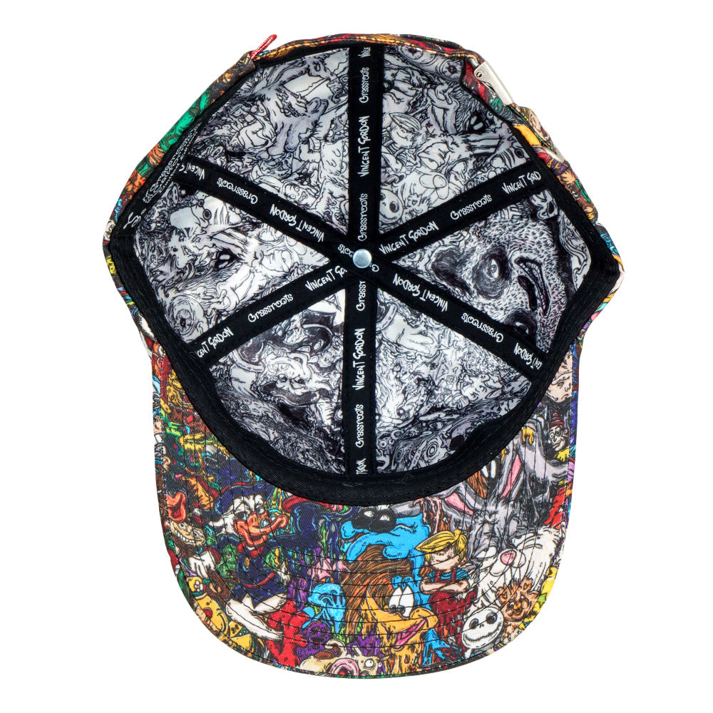 Vincent Gordon x Grassroots Cartoon Gumbo Dad Hat
- Sublimation Printing
- Curved Brim
- Satin Lining
- Stash Pocket
- Strap Closure
- Limited Edition of 200