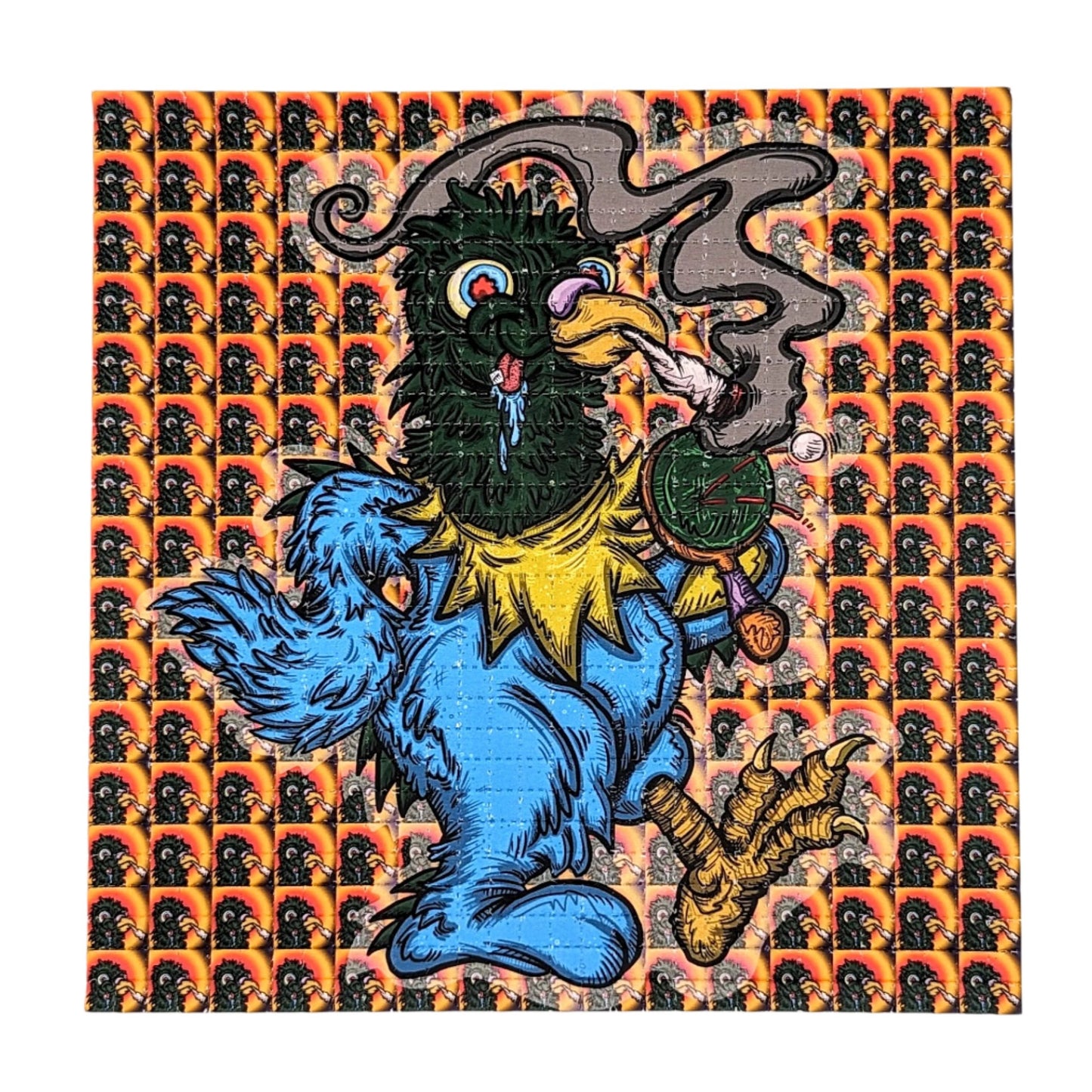 Vincent Gordon x Pindrenalin PPP Archival Pigment Print on Perforated Blotter Paper 7.75 x 7.75 in Edition of 150  Hand Signed + Numbered by the artists. Perforated and published by Zane Kesey in Pleasant Hill, OR.