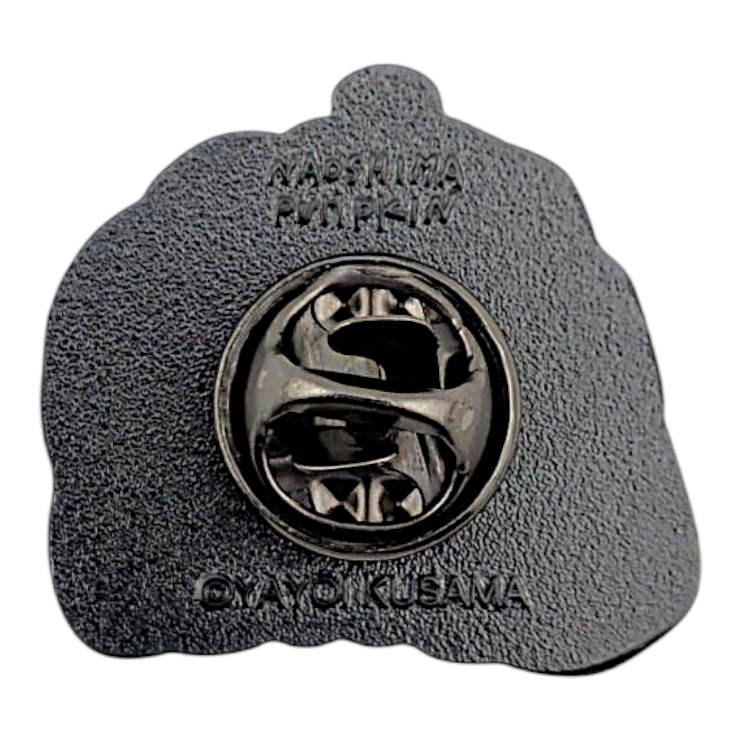 Yayoi Kusama 
Naoshima Pumpkin 
Enamel pin 
Approx. 1 x .75 in 