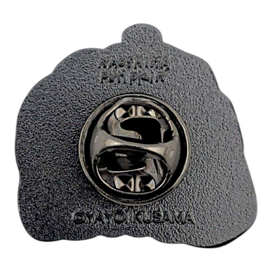 Yayoi Kusama 
Naoshima Pumpkin 
Enamel pin 
Approx. 1 x .75 in 