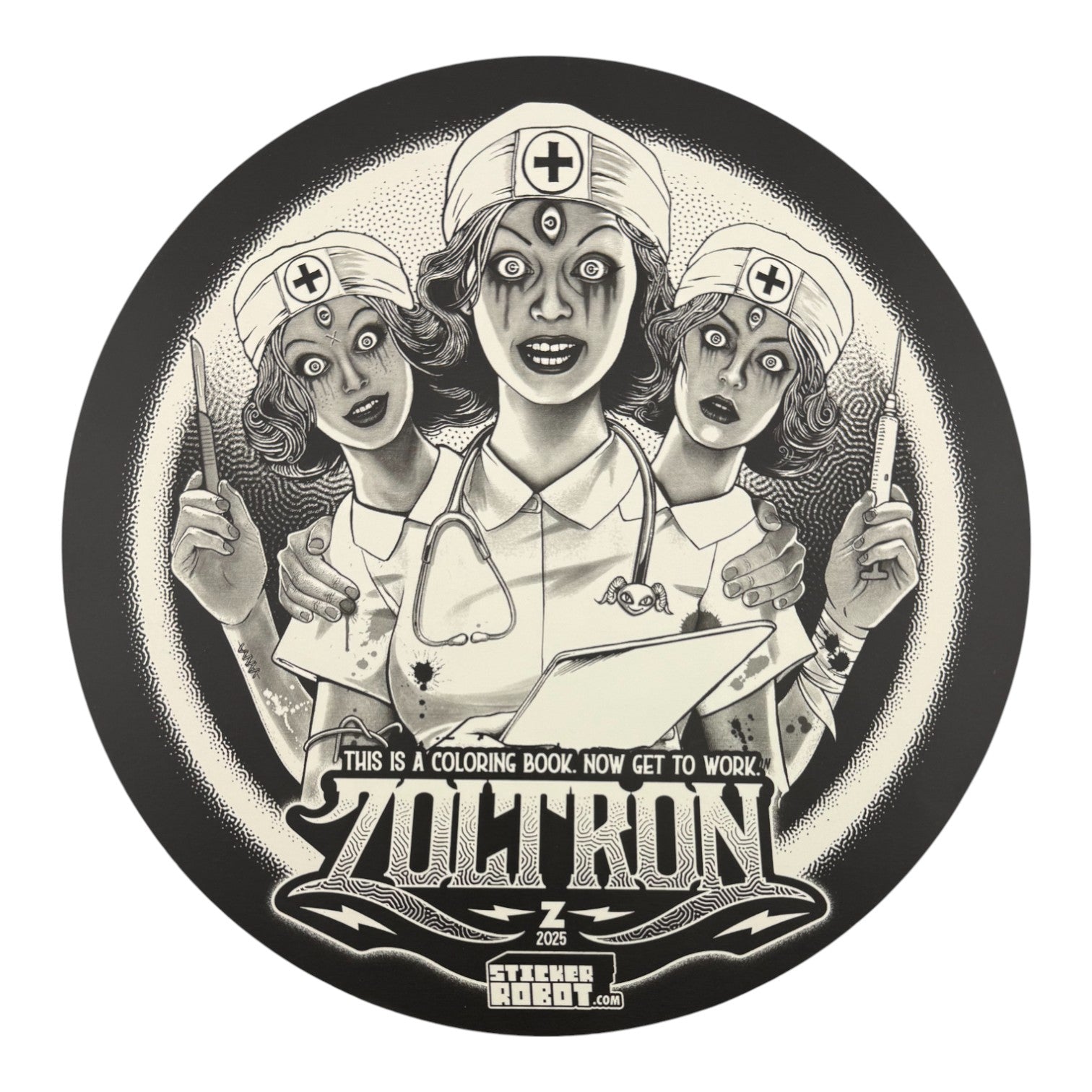 Zoltron The Doctor is In Sticker