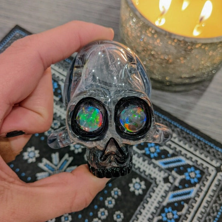 AKM Skull Pendant - Jet Blue