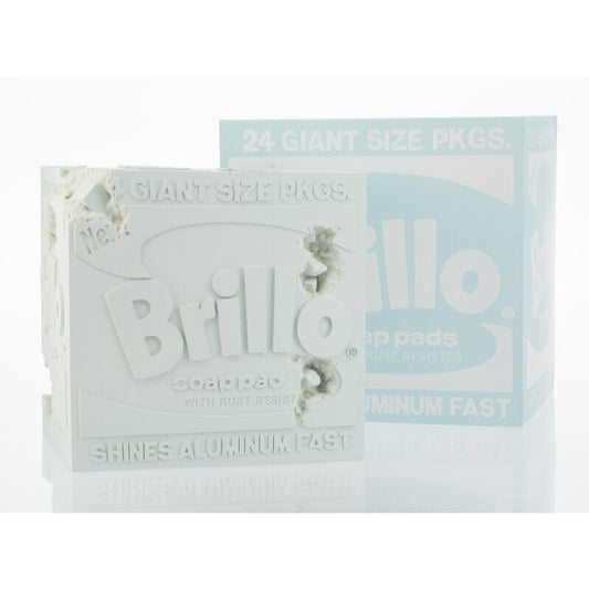 Daniel Arsham x Andy Warhol "Eroded Brillo Box" Sculpture - Blue