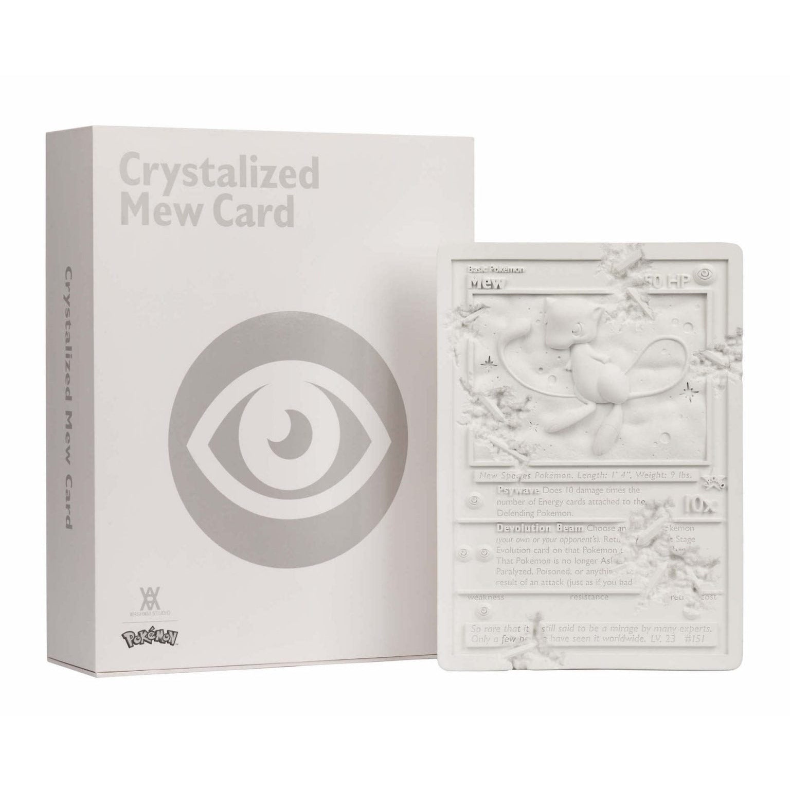 arsham pokemon card Daniel Arsham x Pokemon "Crystalized Mew Card" Sculpture – Decadent Art Gallery