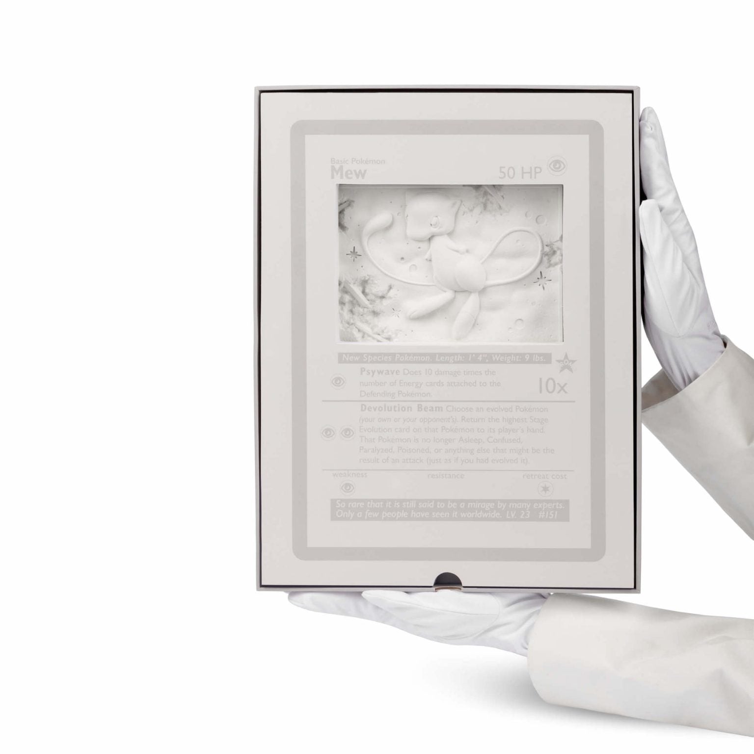 arsham pokemon card Daniel Arsham x Pokemon "Crystalized Mew Card" Sculpture – Decadent Art Gallery