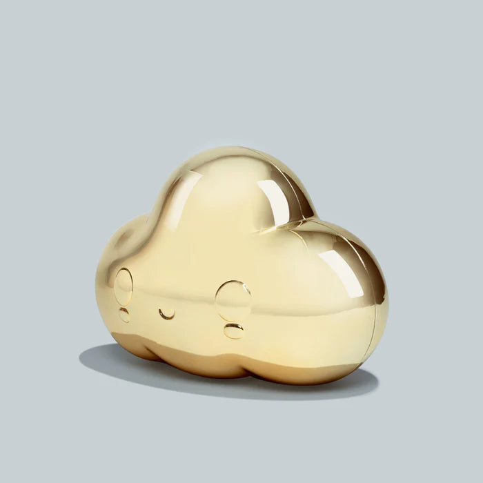 FriendsWithYou Little Cloud (Gold), 2021 Gold-plated ceramic figure 7.5 x 9.8 in Edition of 500   Certificated NFC chip of authenticity. Accompanied by original artist packaging. Published by DING DONG Takuhaibin (DDT Store).