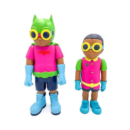 Hebru Brantley Flynamic Duo Japan, 2021 Vinyl figures Batboy 16” | Sparrow 13” Edition of 225  Accompanied by Certificate of Authenticity and original artist packaging.