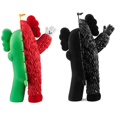 KAWS x Gachapin "KACHAMUKKU (Green/Red & Black)" Figures