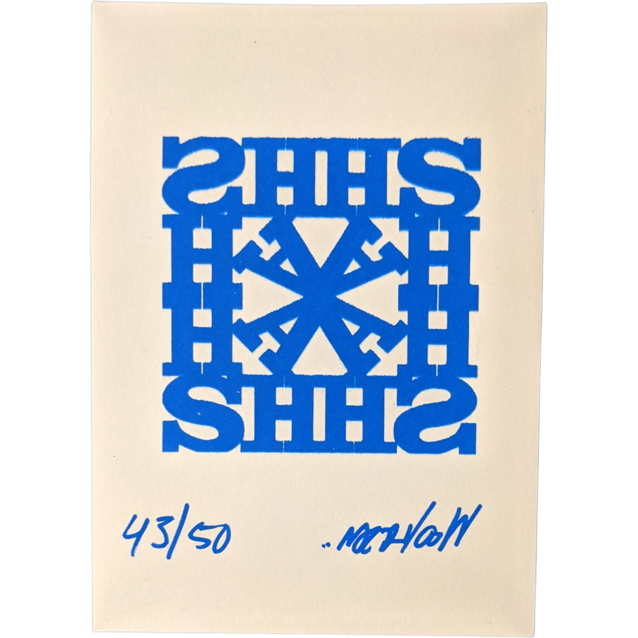 Wookerson "HashSimilie (Blue)" Screen Print